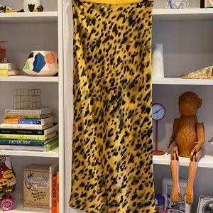 Anine Bing Cheetah silk Skirt